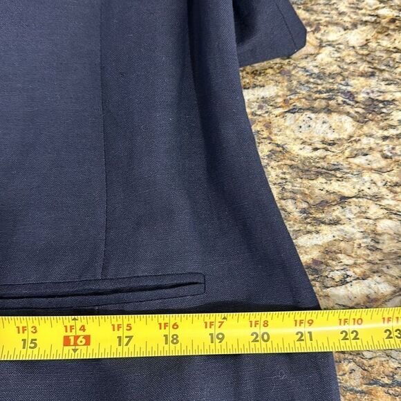 For Pete’s Sake Linen Blend Black Button Front Sleeveless Dress Size 14 - Picture 8 of 9